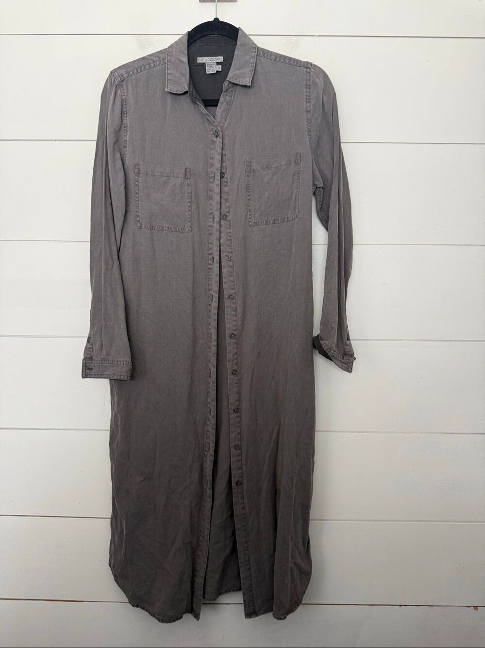 Carbon2Cobalt Women’s Small Grey Denim Chambray Shirtdress
